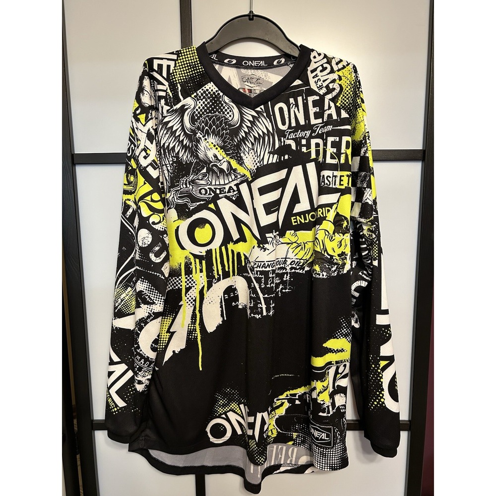 O'Neal Men's Size XL Long Sleeve Motorcycle Riding Off-Road‎ Graphic Print Shirt